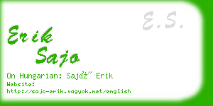 erik sajo business card